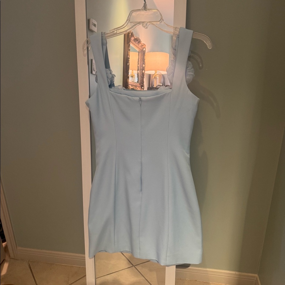 Elliatt Size Small light blue dress with 3D flowers - Picture 4 of 4